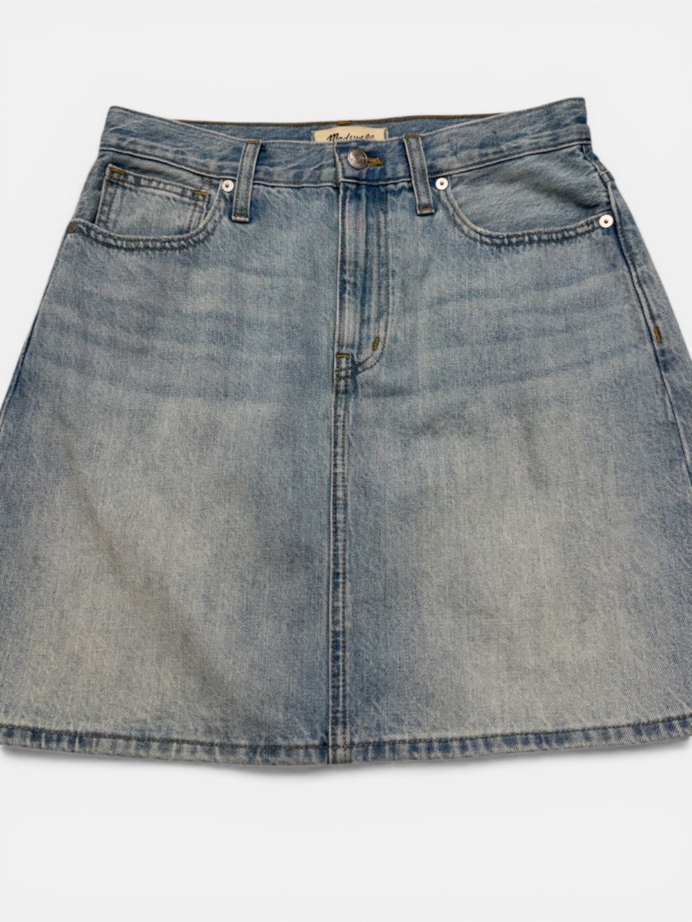 Madewell Rigid Denim A-Line Skirt - Picture 4 of 9